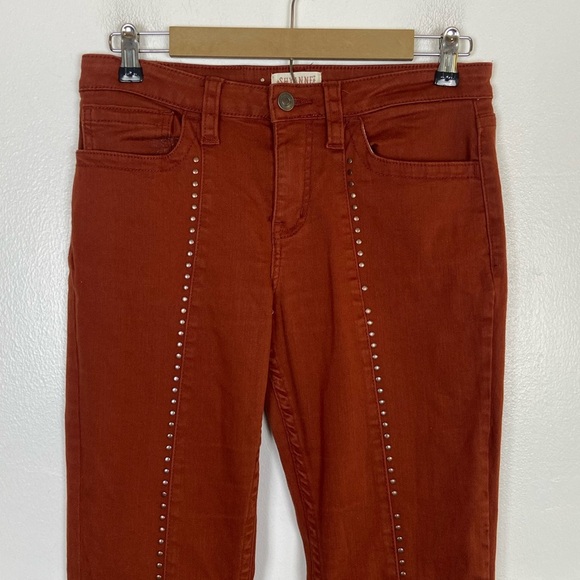 Shyanne Women's Bootcut Jeans Size 29 Rust Studded Western Cowgirl Retro Grunge - Picture 2 of 12